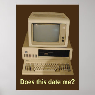 Gammal stationär dator Poster jag