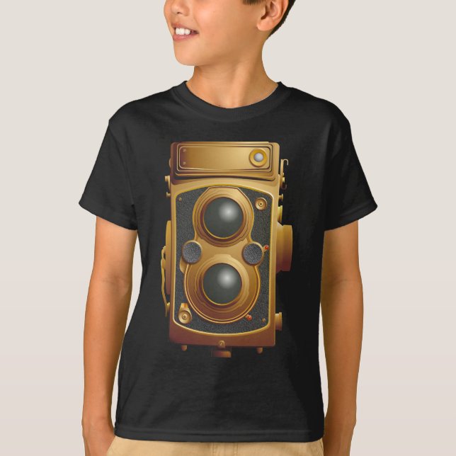 Gammal Steampunk-kamera T Shirt (Framsida)
