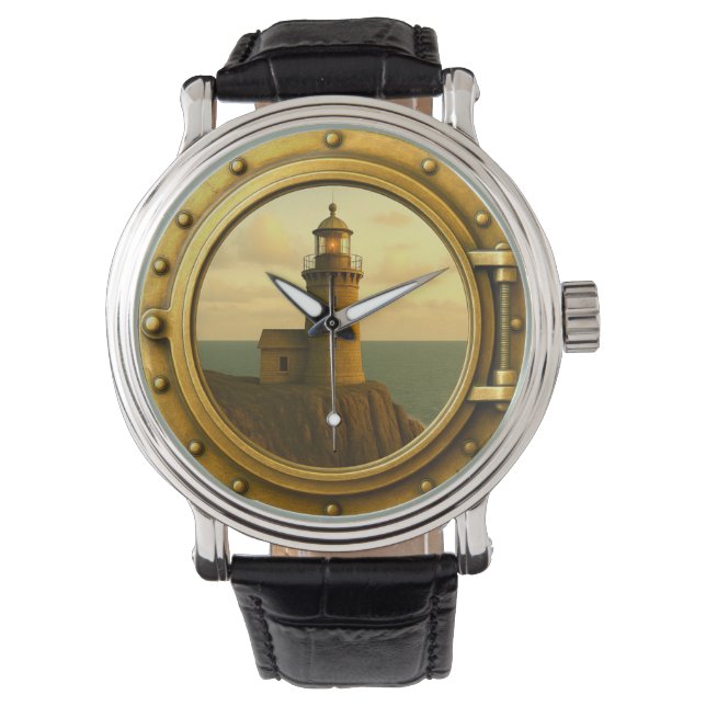 Gammal stenlighthouse Grain eWatch Watch Armbandsur (Framsida)