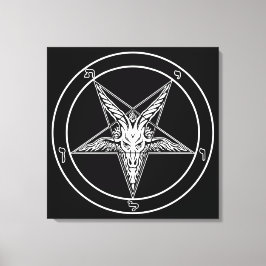 Gammal Stil-baphomet Sigil Wall Art Canvastryck
