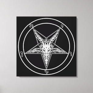 Gammal Stil-baphomet Sigil Wall Art Canvastryck