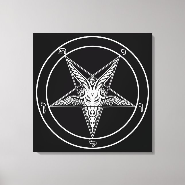 Gammal Stil-baphomet Sigil Wall Art Canvastryck (Framsida)