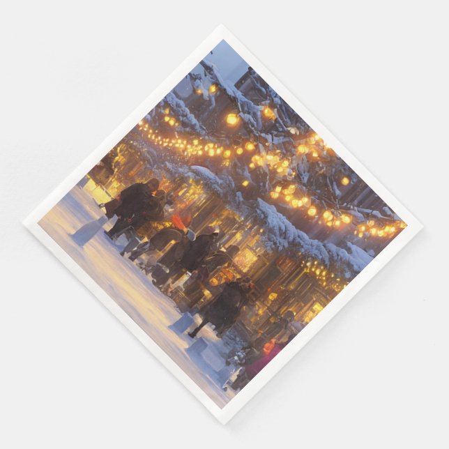 Gammal Stil-jul Pappersservett (Hörn)