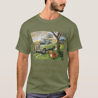 Gammal stil Land Rover "för lantgård" T-shirt