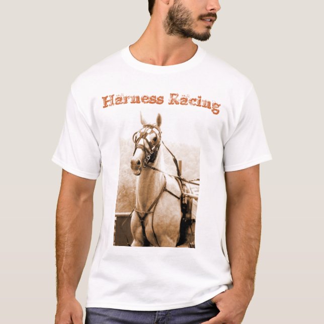 Gammal stilskjorta för travsport tee shirt (Framsida)