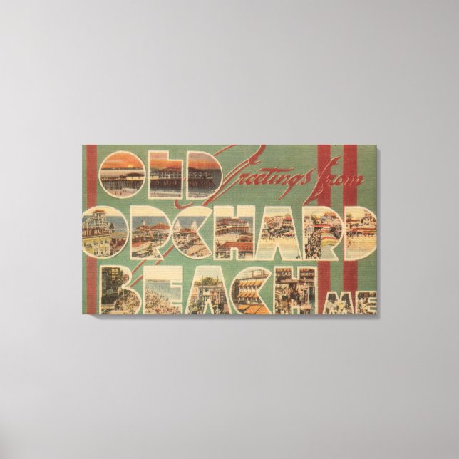 Gammal strand, Maine - Stora Brev Scenes Canvastryck (Framsida)