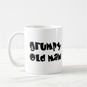 gammal sur man kaffemugg