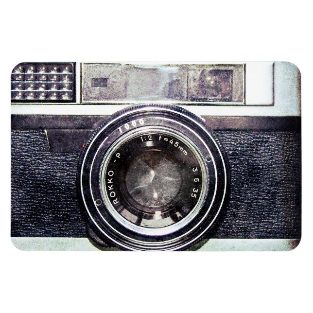 Gammal svart kamera magnet (Horisontell)