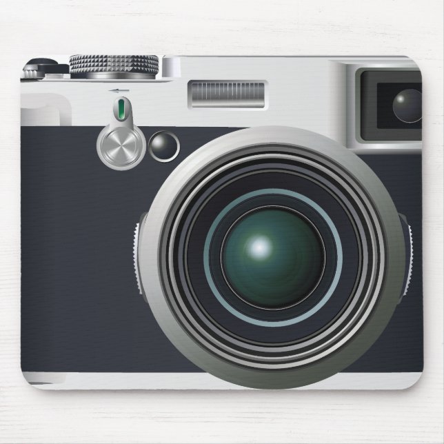 Gammal svart kamera musmatta (Framsidan)