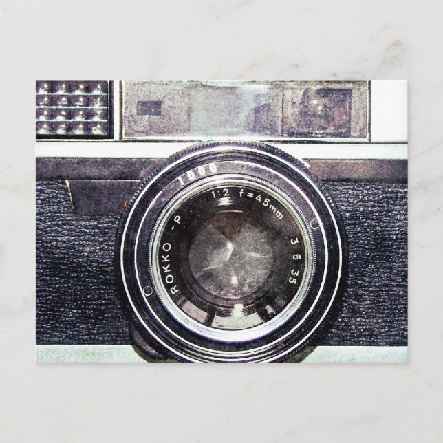 Gammal svart kamera vykort (Framsida)