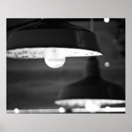 Gammal, svart och vit, rostig Ljus, 16 x 20 Poster