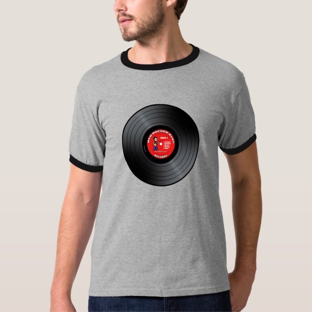 Gammal T-tröja för rekord för vippaDudevinyl T-shirt (Framsida)