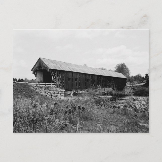 Gammal täckt bro vykort (Framsida)