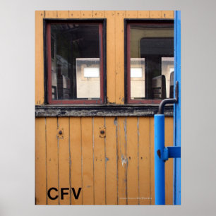 Gammal Tåg Le Mastrou Gult Wagon Poster