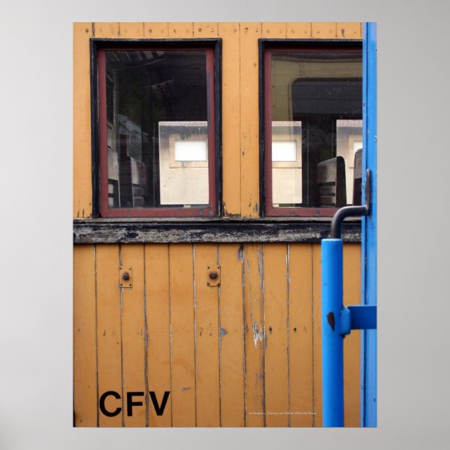 Gammal Tåg Le Mastrou Gult Wagon Poster (Framsidan)