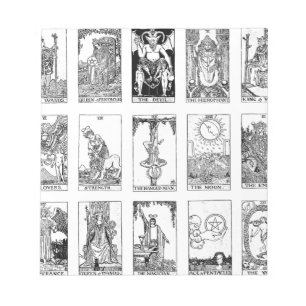 gammal tarot anteckningsblock