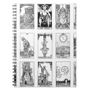 gammal tarot anteckningsbok