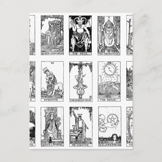 gammal tarot vykort (Framsida)