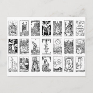 gammal tarot vykort