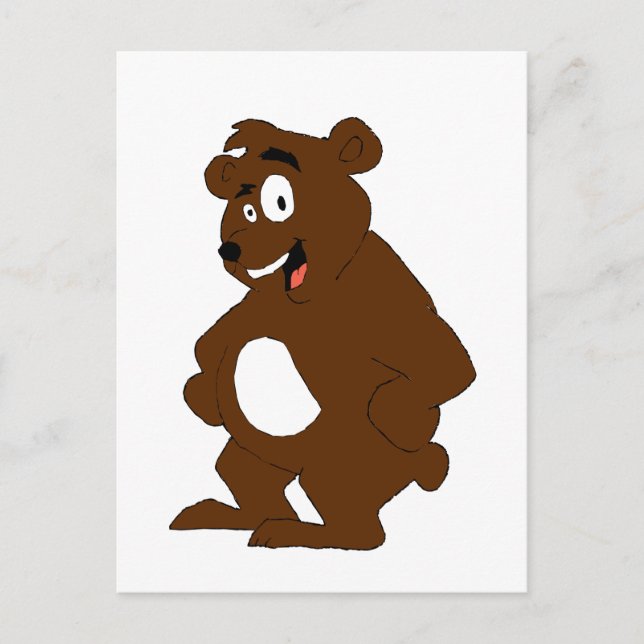 Gammal Tecknad-sportbjörn Vykort (Framsida)