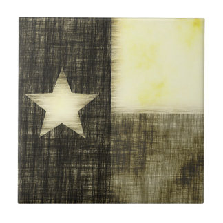 GAMMAL TECKNING FÖR TEXAS FLAGGA KAKELPLATTA