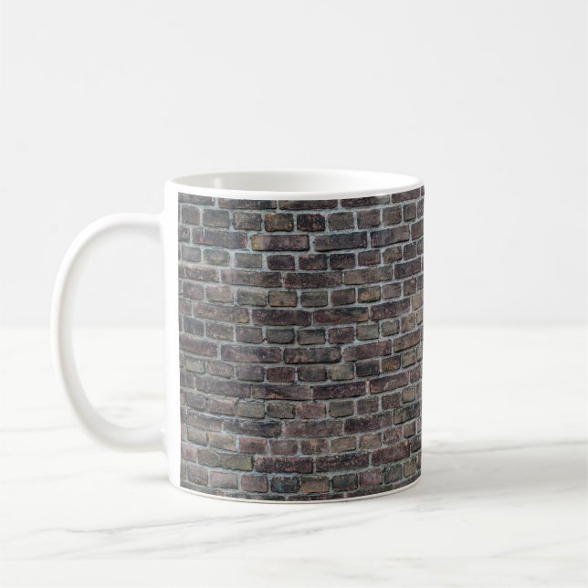 Gammal tegelvägg av mörk kaffemugg (Vänster)