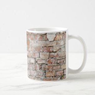 Gammal tegelvägg kaffemugg