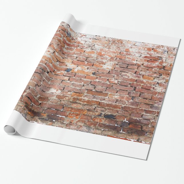 Gammal tegelvägg presentpapper (Utrullad)