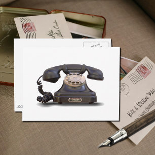 gammal telefon vykort