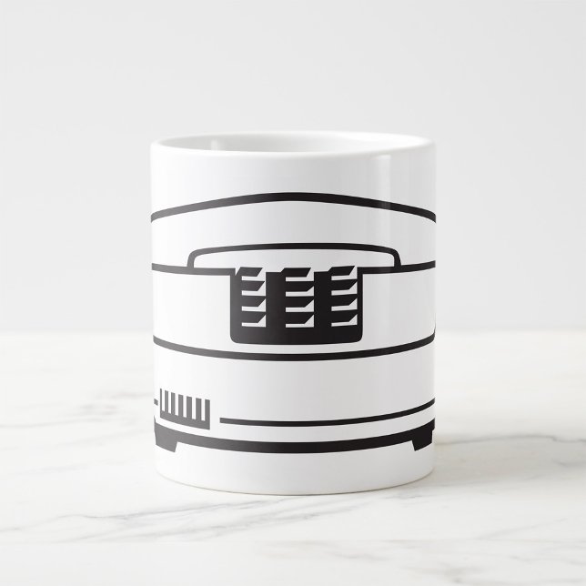 Gammal telefonsymbol jumbo mugg (Skapare uppladdad)