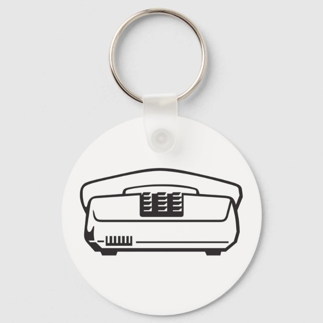 Gammal telefonsymbol nyckelring (Framsida)