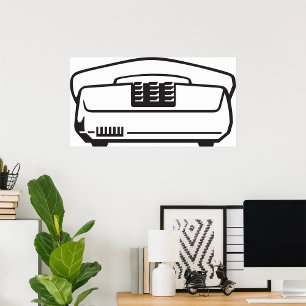 Gammal telefonsymbol poster