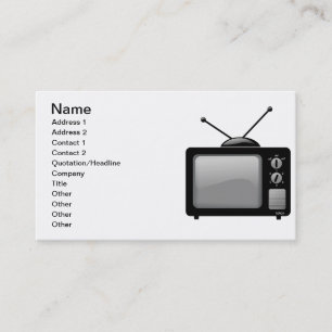 Gammal television för vintage visitkort