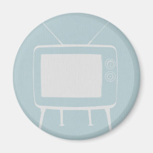Gammal television magnet