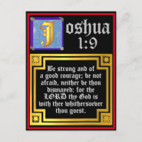Gammal testament Joshua 1:9 Upplyst bibelcitat