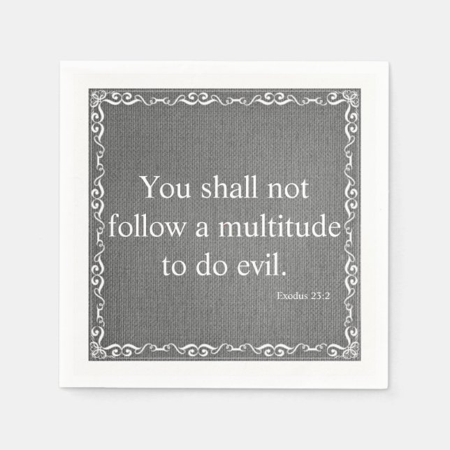 Gammal testamentets bibelskriptsoffert - Exodus 23 Pappersservett (Framsidan)