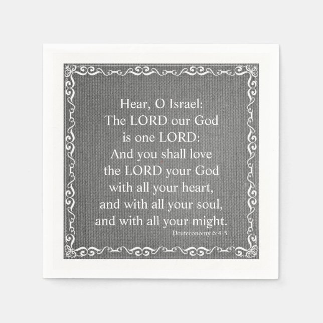 Gammal testamentsväxlingsoffert - deuteronomi pappersservett (Framsidan)