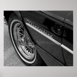 Gammal Thunderbird Black and White Poster