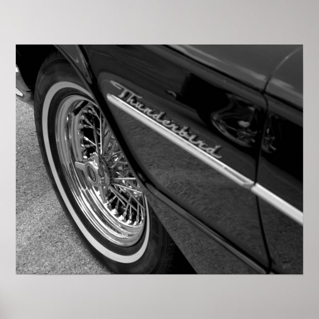 Gammal Thunderbird Black and White Poster (Framsidan)