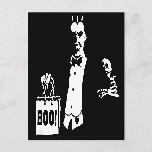 Gammal tid Vampre Trick eller Treater Vykort (Framsida)