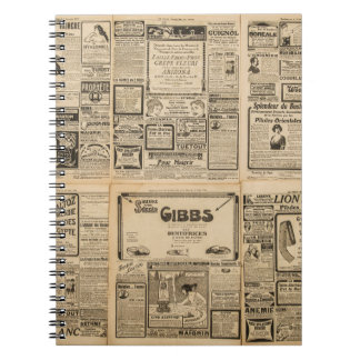 Gammal tidning: vintagens pappra bakgrund. anteckningsbok