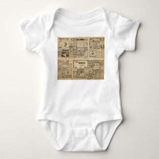 Gammal tidning: vintagens pappra bakgrund. t shirt