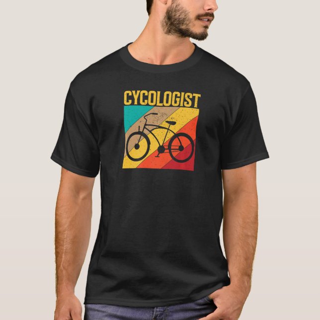 Gammal tidsinställd cykolog t shirt (Framsida)
