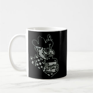 Gammal tidsklassisk bergsdagg kaffemugg