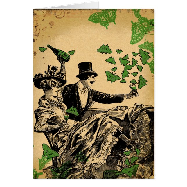 Gammal tidvård hälsningskort (Framsidan)