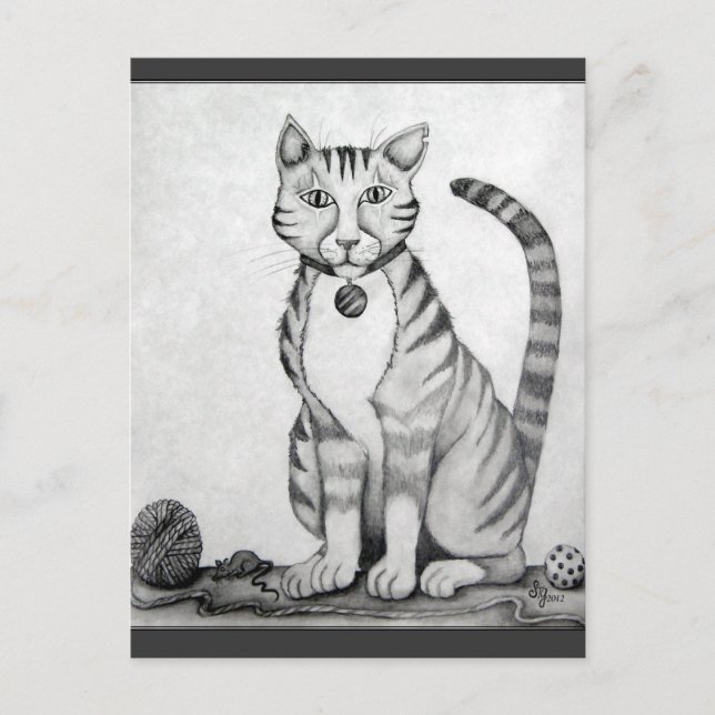 Gammal Tiger TomKatt Vykort (Framsida)