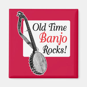 Gammal Time Banjomagnet Magnet