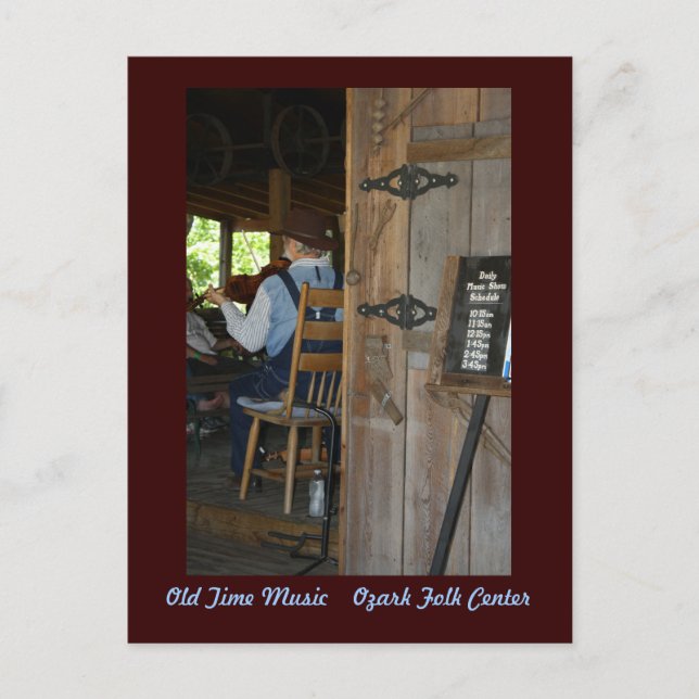 Gammal Time musik~ spelmannen Vykort (Framsida)