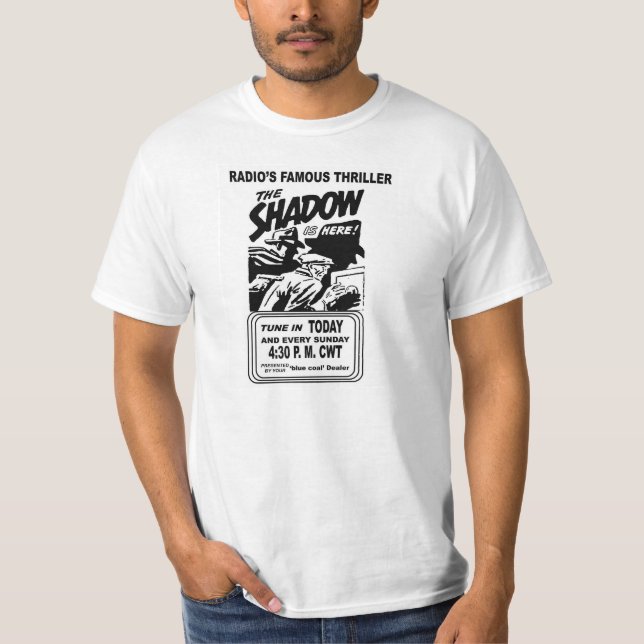 Gammal Time radioprogram SKUGGA Tee Shirt (Framsida)