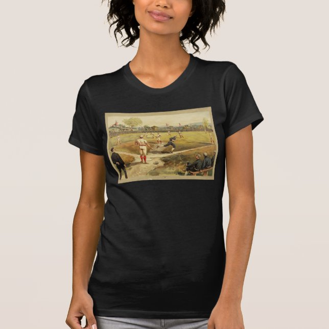 Gammal Time vintagebasketmatch i 1887 Tee (Framsida)